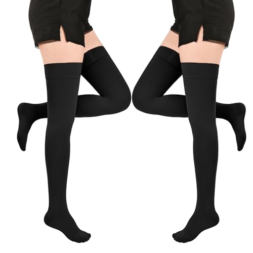 Image of 20-30 mmHg Compression Stockings for Women & Men, Graduated Compression Thigh High Compression Socks for Varicose Veins, Medical Support Hose for Pregnant, Teacher, Doctor