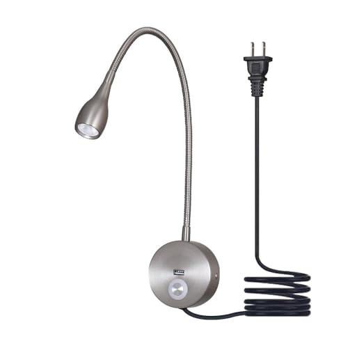 Image of LED Reading Lamp 3W Warm White 3000K Touch Switch USB A Charger for Reading Books Plug Cord 1 Piece (US028-NK)