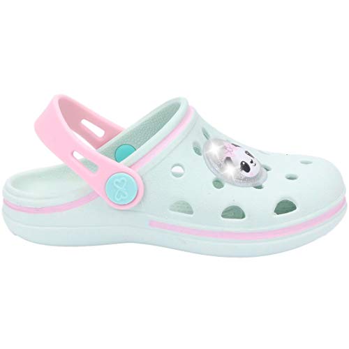 Baby Colors Babuche Pop Mini - Verde Cha/Rosa Bb - 184.001-637-21/22