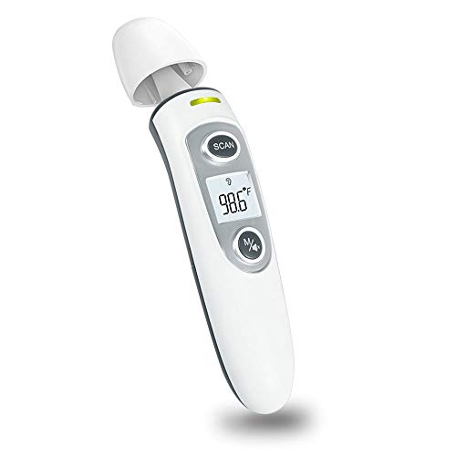 Medical Infrared Forehead Thermometer Ear Thermometer Digital Multifunctional Thermometer for Baby and All Ages with Automatic Fever Alarm and Data Memory Function