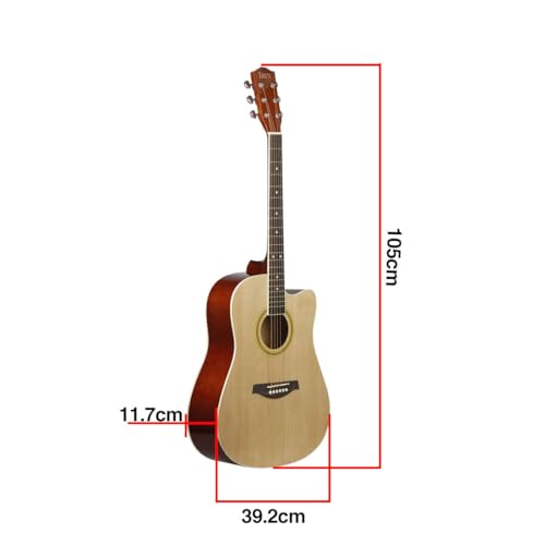 Guitare, guitare folk de 104,1 cm, guitare de style classique, guitare professionnelle pour débutant, instrument à cordes, instrument de guitare, guitare acoustique, guitare folk, guitare en tilleul - Les Beatles, Paul McCartney, John Lennon, RIngo Starr, George Harrison Guitare, guitare folk de 104,1 cm, guitare de style classique, guitare professionnelle pour débutant, instrument à cordes, instrument de guitare, guitare acoustique, guitare folk, guitare en tilleul – Image 3