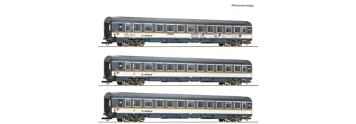 Art. n. 74018 Roco 74018 H0 - Set di 3 carri Eurofima Alex della Länderbahn