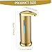 Automatic Soap Dispenser Touchless IPX4 280ml Gold Soap Dispenser with Infrared Sensor & Visual Window Quantitative Battery Powered Stainless Steel Soap Dispenser for Kitchen Bathroom