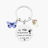 QTQTLP Llavero Tia Regalo para Tia Regalo Cumpleaños Mujer Regalos Navidad