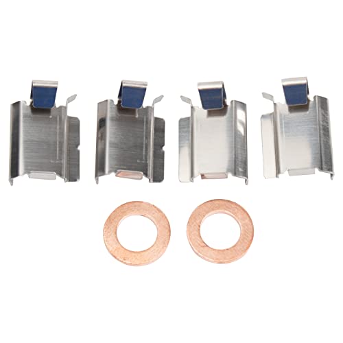 Image of TRQ Rear Brake Pad and Rotor Set Ceramic Coated Rotors Calipers