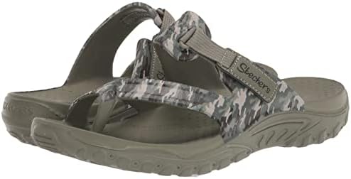 Skechers Women's Foamies Reggae - Retreat Flat Sandal, Olive Multi, 10 | Image 6