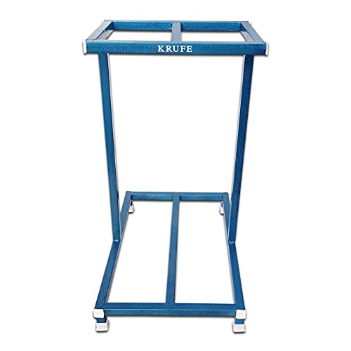 Image of KRUFE Mild Steel Inverter Stand /Trolly . Inverter Trolley for Home Trolly, Inverter with Battery Trolly, Inverter Battery Trolly, Inverter Stand for Home, Inverter Trolley, Metal Inverter Trolly (DUAL BATTERY, BLUE)