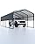 VerisShade 13'x26' Heavy-Duty Metal Carport, Outdoor Metal Carport Kit, Extended Side Canopy and Corner Support Poles, Large Sturdy Carport Garage for Cars, Boats, Tractors.
