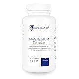 FürstenMED® Magnesium Komplex aus Magnesiumdicitrat, Magnesium Malat & Magnesium Bisglycinat - Magnesium hochdosiert Kapseln - Vegan Magnesium Kapseln & Ohne Zusätze