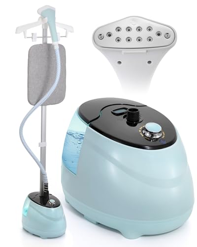 BEAMNOVA Steamer for Clothes Standing Garment Steamer Clothing Steam Iron with Ironing Board Wrinkle Remover 1.8L(61oz) Water Container