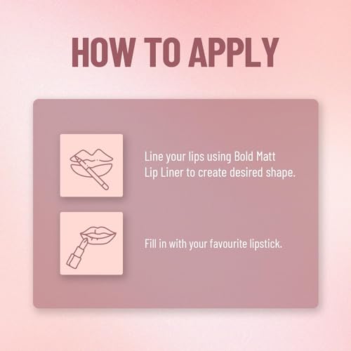 Image of Bold Matte Lipliner Pencil Combo Set Of 4 | Long Stay | Smudge Free | Waterproof | Creamy Lip Liner Pencil| Combo Pack Of 4