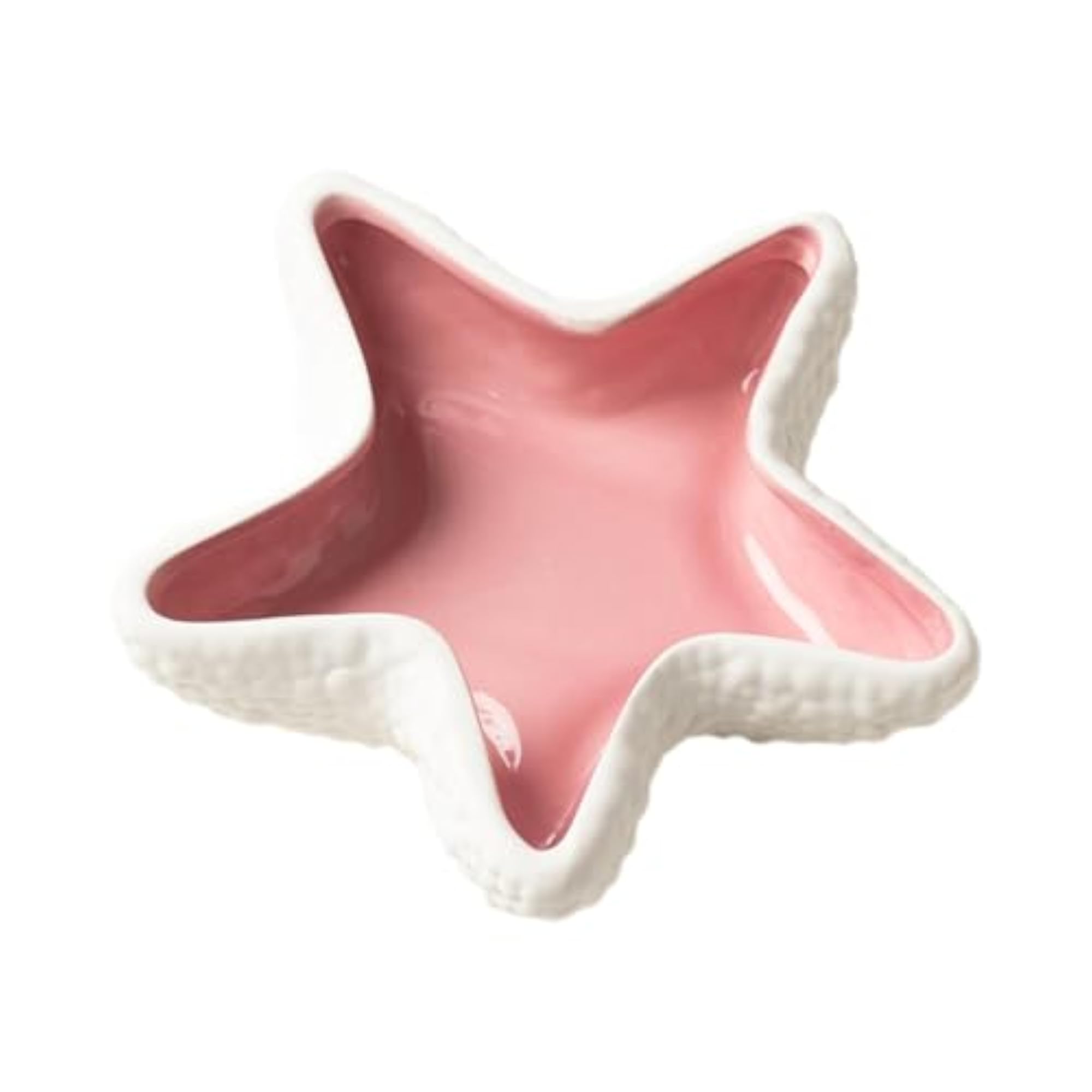 Small Pink Ceramic Jewelry Dish for Home Decor