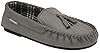 Dunlop Mens Famous GEORGE Moccasin Loafers Faux Sheepskin Fur Slippers with Rubber Sole (9, Grey Check Duke, numeric_9) #1