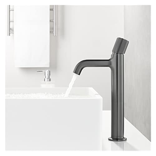 Mitigeur eau chaude froide laiton design vasque gris fusil