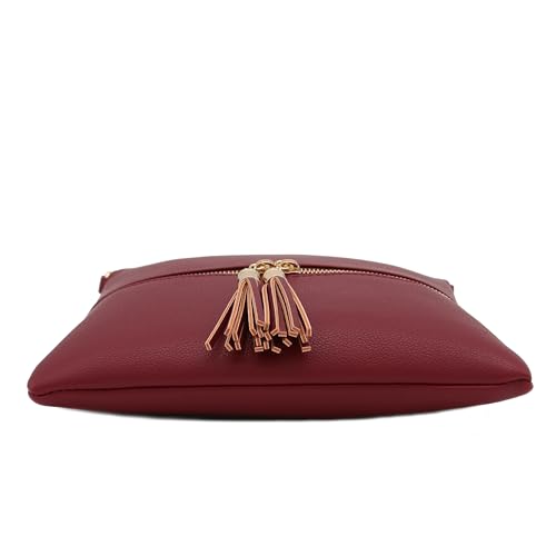 Image of DELUXITY Lightweight Medium Crossbody Bag with Tassel