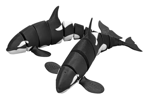 Flexible Orca Toy 3D Printed