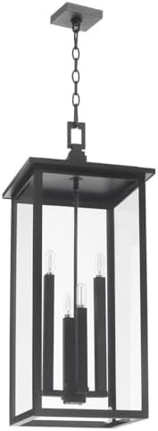 Quorum Lighting 7128-4-69 Westerly Pendant, 4-Light 240 Total Watts, Textured Black