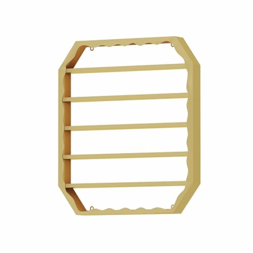 ZBJDX Estante Hexagonal para Colgar En La Pared De Esmalte De UñAs, Estante De Metal con DiseñO AnticaíDa, Adecuado para Salones De UñAs Y Salas De Estar para Almacenar Botellas De CosméTicos,Oro,A