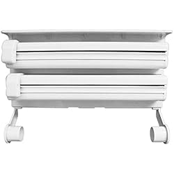 Dispensador De Papel Triple 870592 Dispensador de pared TRIPLE papel aluminio especias film color BLANCO