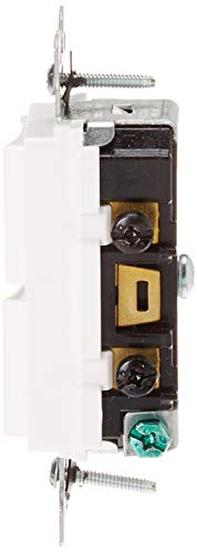 Leviton 5640-W 20 Amp, 120/277 Volt, Decora 3-Way / 3-Way AC Combination Switch, Commercial Grade, Grounding, White - Image 4