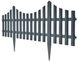 Outdoor Decor Garden Lawn Divider Elegant Solid Decorative Edging Fence Garden Barrier Wooden Flower Guard 17 Pcs 32.8 Ft Green