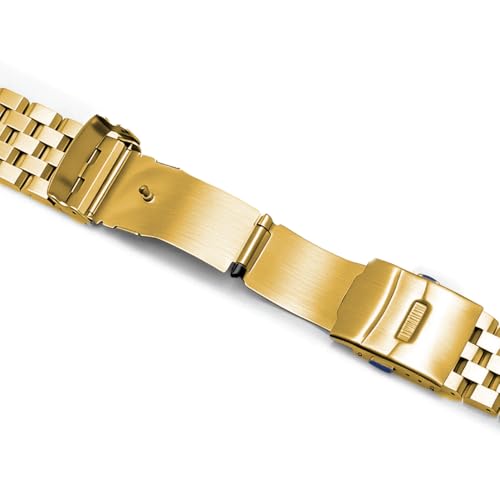 Image of Kai Tian Stainless Steel Watch Band 20 21 22 24 26 18mm for Men Women Solid Watch Bracelet Strap with Deployment Double Lock Black Silver Blue Grey Rose gold