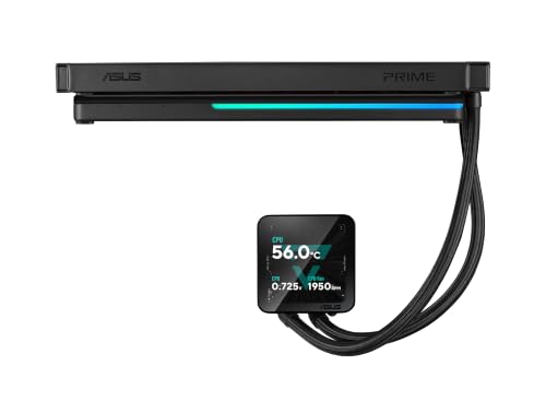 ASUS Prime LC II 360 ARGB LCD Système de refroidissement liquide de processeur Taille de radiateur : 360 mm pour : AM4 AM5 LGA1851 LGA1700 cuivre 3 x 120 mm - vue 6