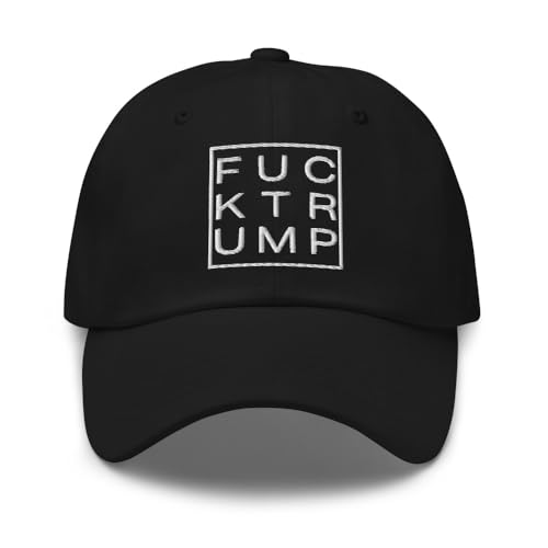 Classic Embroidered Anti Trump Fuck Trump Hate Lies Racism Fascism Sexism Resist hat Black