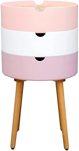 Table d'appoint ronde créative au design nordique dégradé rose 75cm