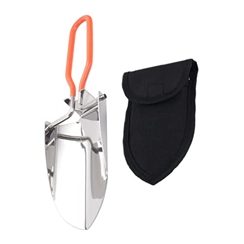 Luojuny Pelle de jardin pratique – Pelle de jardin à bord rond pour cour orange