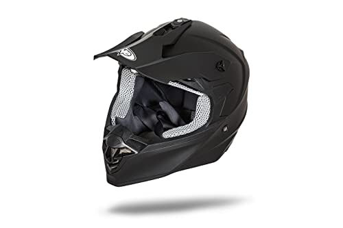 one by Camamoto Casco Cross Enduro Motard Downhill Negro Mate Enduro Talla XL (61 62 cm)
