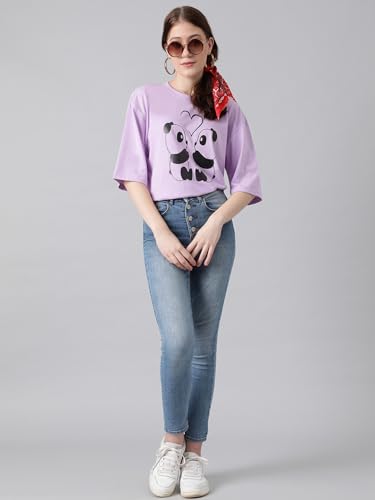 Image of KOTTY Women's Graphic Printed T-Shirt - Soft Cotton Blend Tee for Everyday Style