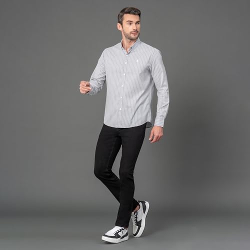 Image of Red Tape Striped Regular Fit Shirt For Men | Comfortable & Stylish