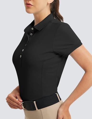 FitsT4 Sports Equestrian Shirts for Women Short Sleeve UPF50+ Moisture Wicking Polo Shirts for Horse Riding Tops4