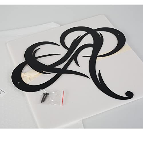 Infinity Heart Wall Decor,33*38Cm Black-Abstract Steel Metal Wall Art Love Wall Sign For Outdoor Indoor Home Wedding Wall Decoration #TOP3