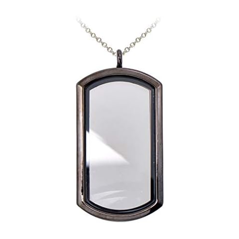Paialco Magnetic Glass Locket Pendant Necklace Cover