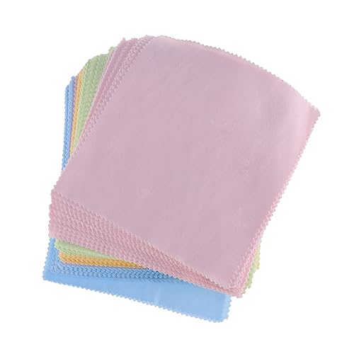WATIIFUFU 100個メガネ拭き マイクロファイバークリーニングクロス 糸くずが出にくい 柔らかい 再利用可能 スクリーン レンズ めがね カメラ フィルターなどデリケートな表面の清掃用