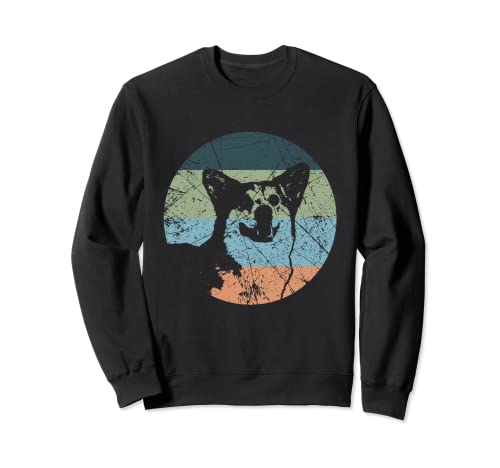 Silueta retro de perro – Vintage Pembroke Welsh Corgi Sudadera