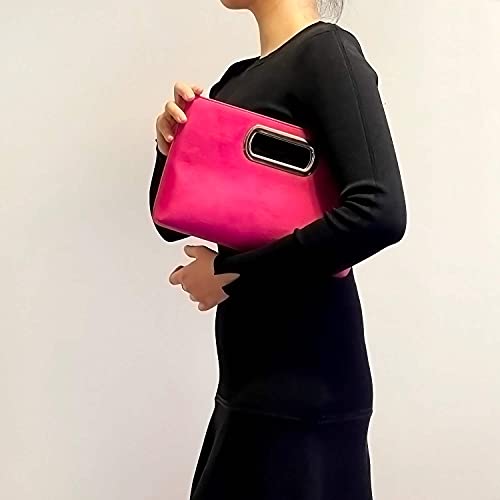 Image of Top Handle Faux Suede Clutch
