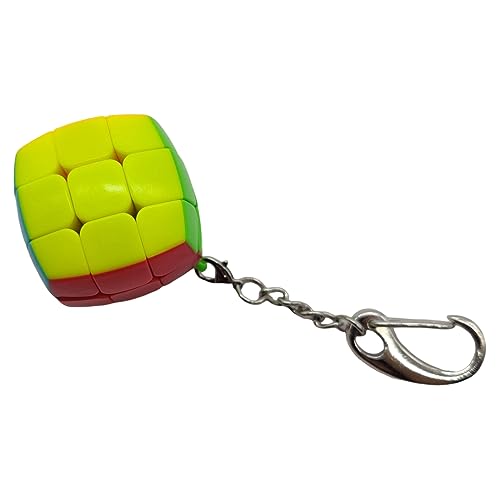 Image of Hawkister QiYi Mini 3x3 Keychain Cube Bun Shape Stickerless 3CM Keyring Magic Cube Puzzle