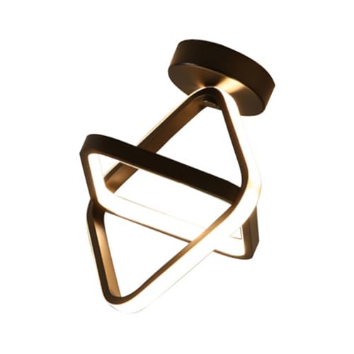 Alipis Lámpara de Techo LED Negra Cuadrada 6000K Luz Blanca Fría para Balcón Sala de Estudio y Comedor Diseño Nórdico Sencillo y Creativa para Pasillo y Patio