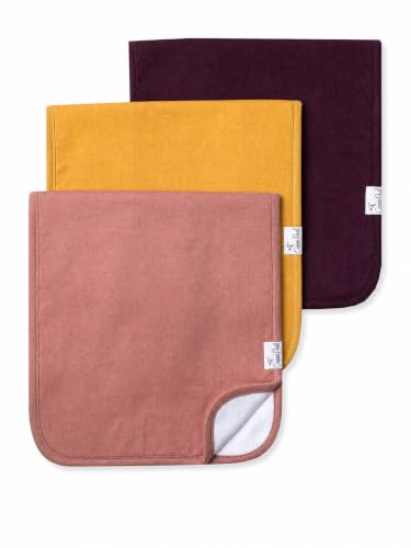Image of Copper Pearl Premium Baby Burp Cloths - 3-Pack Large Cotton Burp Cloths, Extra Soft Spit Up Rags with 3 Absorbent Layers, Perfect for Baby Boy and Baby Girl Gifts (21 inch x 10 inch Size, Jade Set)