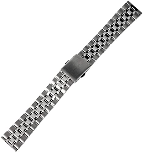 Bracelet de montre acier inoxydable argent anti-usure 16mm 18mm