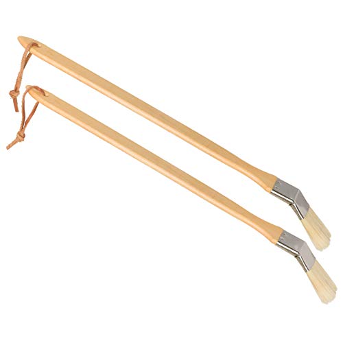 REDECKER BBQ Basting Brush, Set of 2, Extra-Long Beechwood Handle, Durable Pig Bristles, 18 inches, Made in Germany
