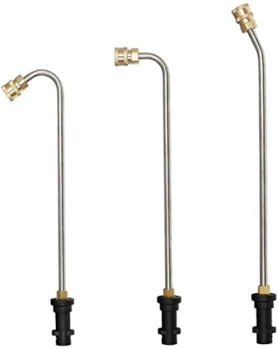 Etomvoop Baguette d'extension pour pistolet de nettoyeur haute pression, connecteur rapide de 6,35 mm, tige de nettoyage pour Karcher K2-K7 (doré à 30 degrés), Or 30 Degrés Cover