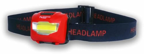 Adventure Worx LED Headlamp for Men and Women | Multi-Mode Lighting, Adjustable Headband, Lightweight | Ideal for Camping, Trekking, Hiking, Trail Running | Available in Black & Red (B0CN1BQ634) Amazon Price History, Amazon Price Tracker