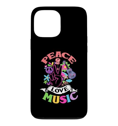 Peace Love Music �q�b�s�[ 60�N�� 70�N�� �t�����[�p���[ �X�}�z�P�[�X iPhone 13 Pro Max �p