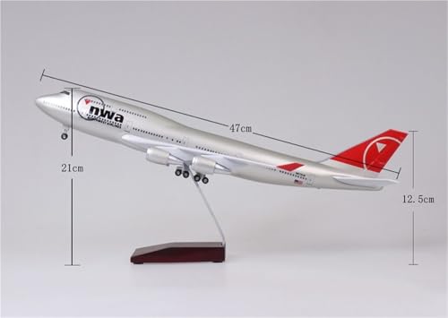 Réplica de avión de metal Boeing 747 Northwest de 47 cm pieza de coleccionista 6