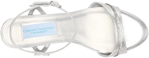Dyeables, Inc Womens Mallory Dress Sandal, Silver Shimmer, 6 W US | Image 4