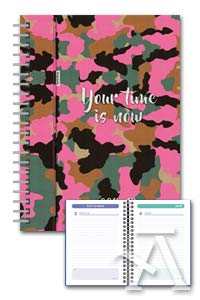Agenda scolaire spirale 18/19 8o DP katacrak Camouflage Rose